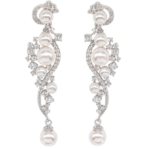 Korvakorut, ATHENA BRIDAL | Clarisse-kimaltavat helmikorvakorut