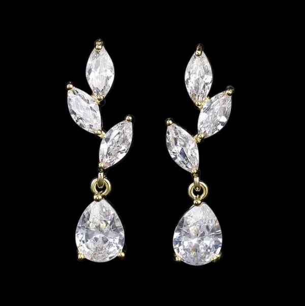 Korvakorut, ATHENA BRIDAL | Noelle Earrings -kullanväriset pisarat