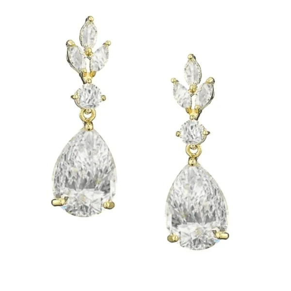 Korvakorut, ATHENA BRIDAL | Sparkle Teardrop -kullanväriset pisarat