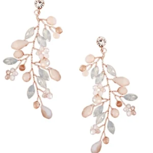 Korvakorut, ATHENA BRIDAL | Sparkle Earrings -vaaleanpunaiset kukat