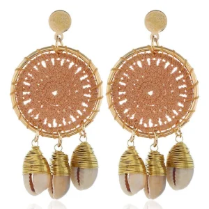 Korvakorut, Beige Lace Dream Catcher Earrings