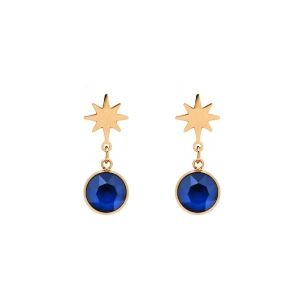 Korvakorut, BOHM PARIS | Boucles Étoile avec cristal royal blue