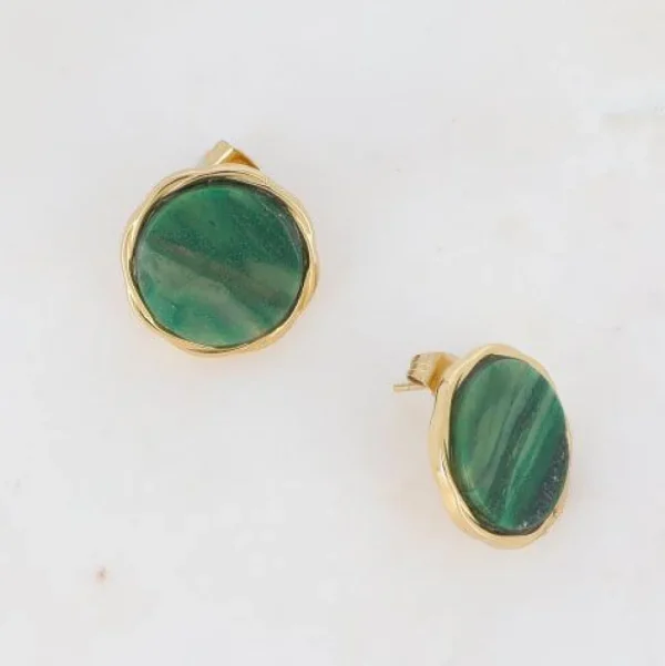 Korvakorut, BOHM PARIS | Boucles Luce -jaspe vert