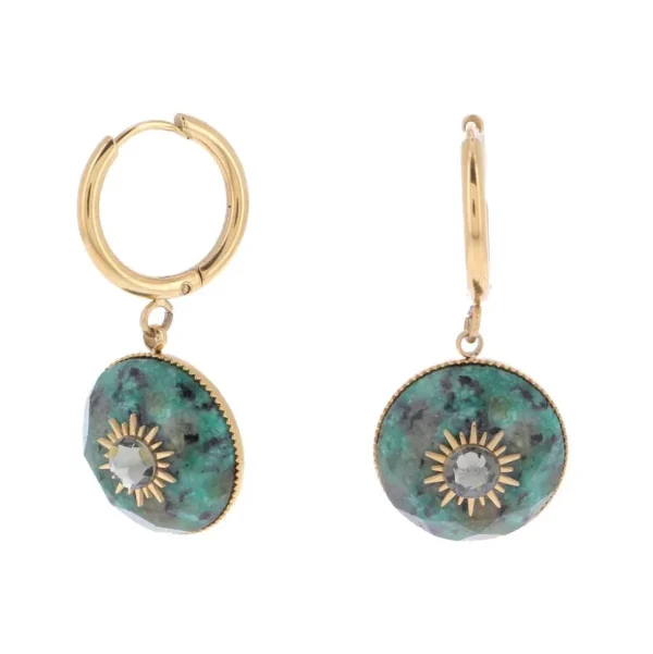 Korvakorut, BOHM PARIS | Boucles D'oreilles Elly avec turqoise africaine