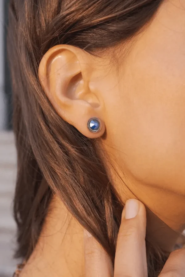 Korvakorut, BOHM PARIS | Boucles D'oreilles Miel avec cristal pink