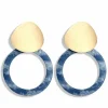 Korvakorut, Delicate Blue Marble Earrings