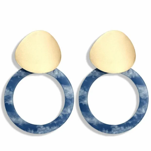 Korvakorut, Delicate Blue Marble Earrings