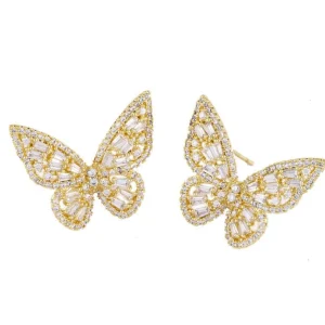 Korvakorut, FRENCH RIVIERA | Gold Butterflies -perhoskorvakorut