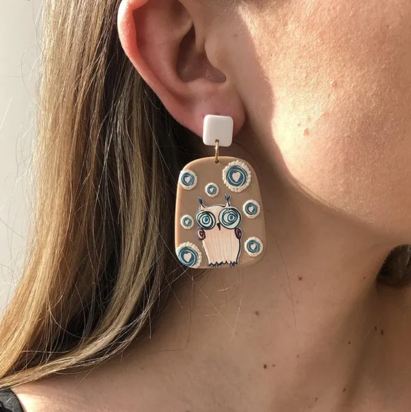 Korvakorut, FRENCH RIVIERA | Bohemian Owl Earrings