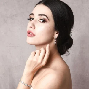 Kristallikorvakorut, ATHENA BRIDAL | Romantic Adelie Earrings (Rosegold)