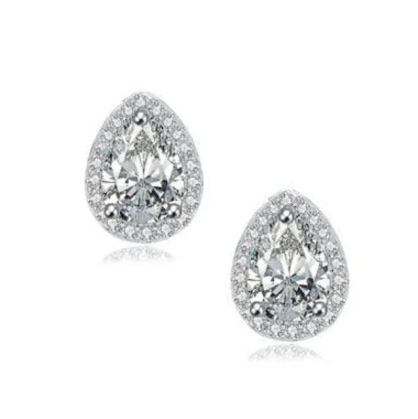 Kristallikorvakorut, ATHENA BRIDAL JEWELLERY | Crystal Teardop