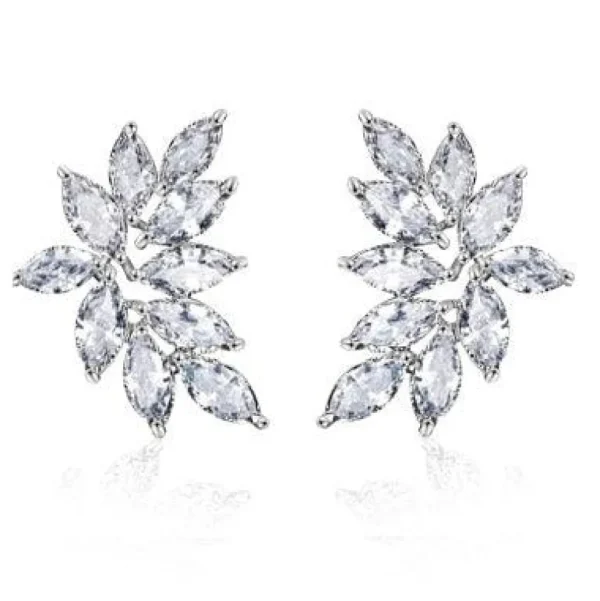 Kristallikorvakorut, ATHENA BRIDAL | Luxurious Cluster Earrings
