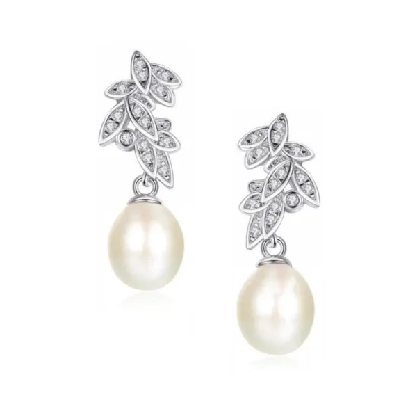 Kristallikorvakorut, ATHENA BRIDAL | Graceful Natural Pearl Earrings