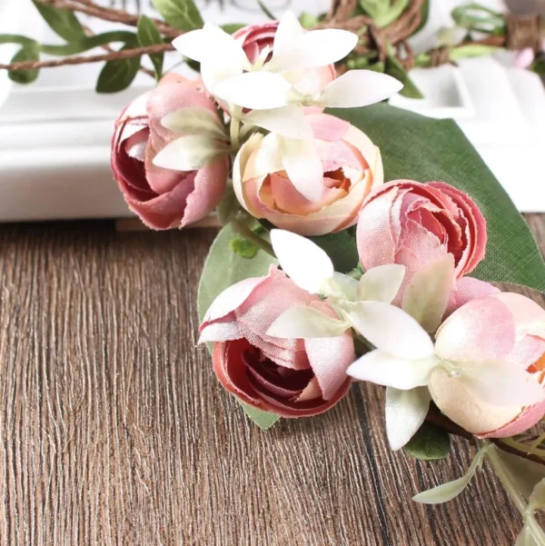 Kukkakruunu | SUGAR SUGAR, Lovely Roses -vaaleanpunainen kukkapanta