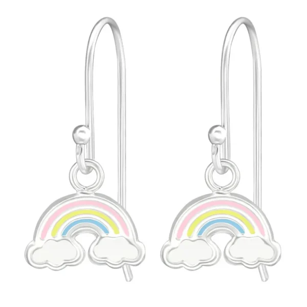 Lasten hopeakorvakorut, Pastel Rainbow -sateenkaarikorvakorut