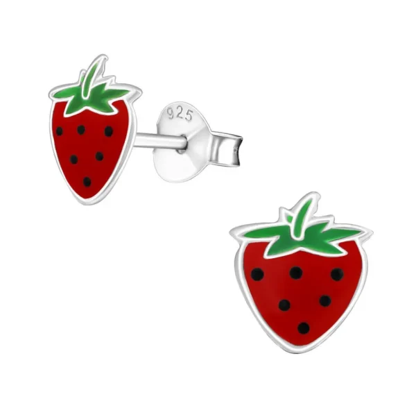 Lasten hopeakorvakorut, Strawberry -mansikkakorvakorut