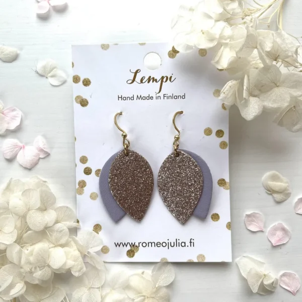 LEMPI®-korvakorut, Nuppu (laventeli-ruusukulta)