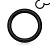 Lävistysrengas, Hinged Segment Ring in Black 1mm/useita halkaisijoita