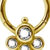 Lävistysrengas, Large Titanium Clicker 24K Gold PVD