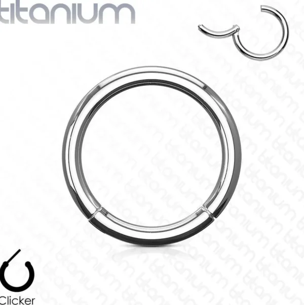 Lävistysrengas, 0,8mm Implant Grade Titanium Hinged Segment Rings