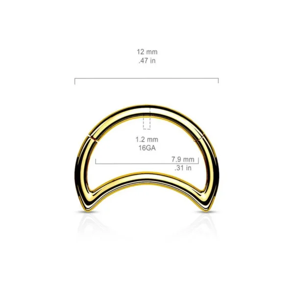 Lävistysrengas, Surgical Steel Crescent Moon