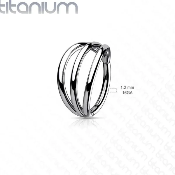 Lävistysrengas, Titanium Triple Hoops -kolmikerroksinen titaanirengas