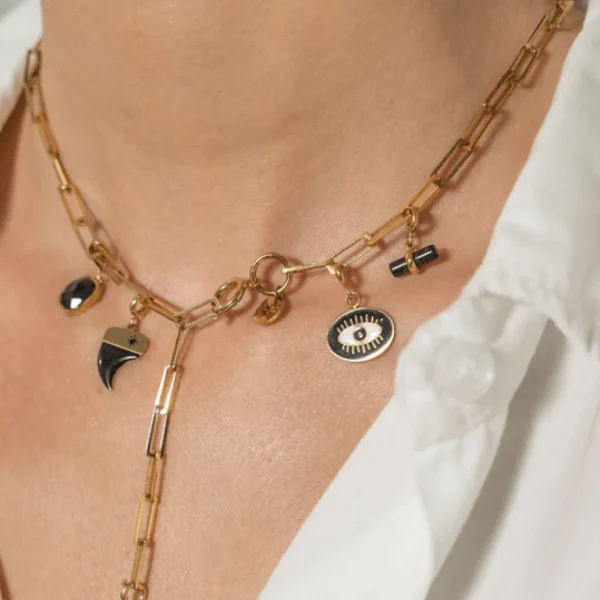 Maskotti/riipus, BOHM PARIS | Lockie Charm Chloé -Oeil de tigre
