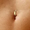 Napakoru, Hinged Belly Button Hoop in Gold -titaaninen naparengas