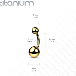 Napakoru, Implant Grade Titanium Belly Ring in Rosegold