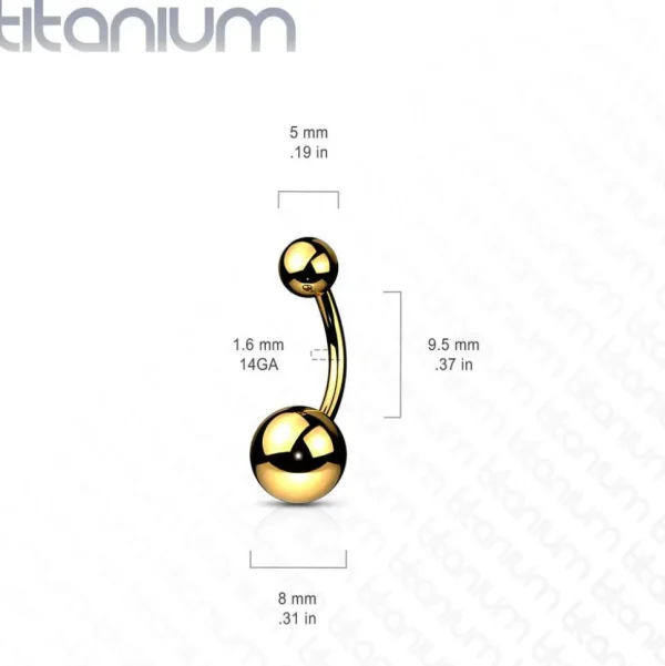 Napakoru, Implant Grade Titanium Belly Ring in Rosegold