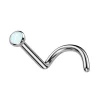 Nenänappi 0,8mm, Titanium 2,5mm Opal -titaaninen nenäkoru