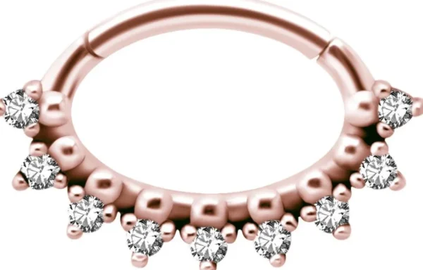 PREMIUM COLLECTION | Kivellinen ruusukulta septum & daith clicker