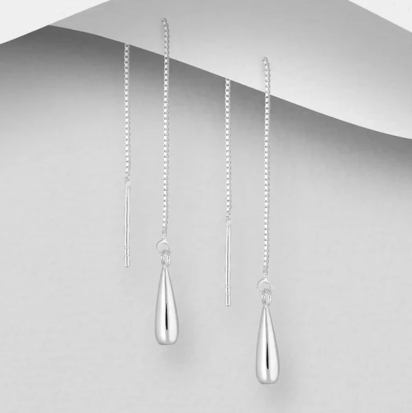 PREMIUM COLLECTION | Tinja -korvanläpivedettävät hopeakorvakorut