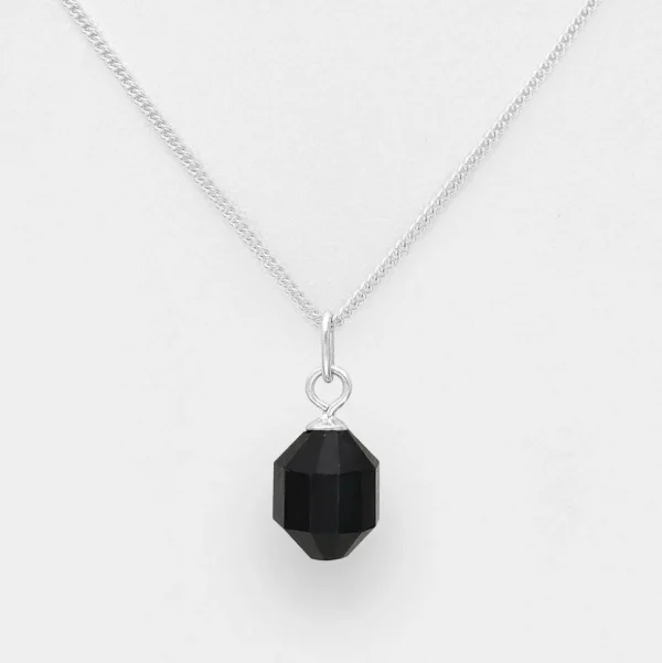 PREMIUM COLLECTION | Nea -hopeakaulakoru musta spinelli luonnonkivellä
