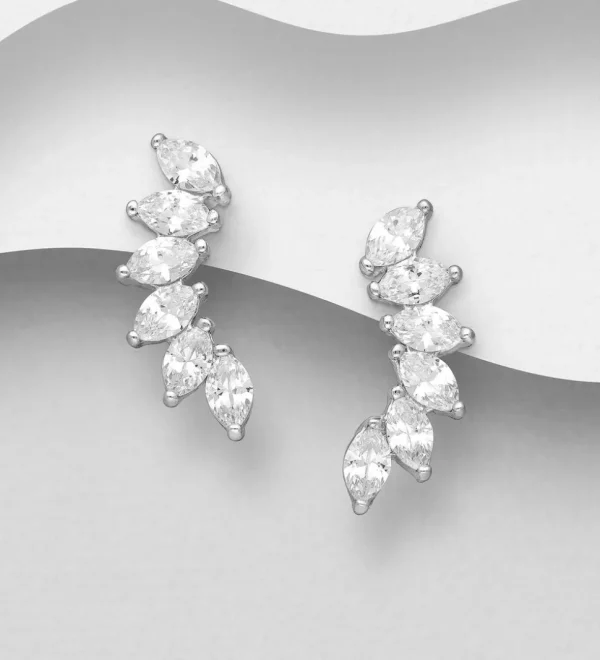PREMIUM COLLECTION | Sofie -hopeiset kirkkaat korvakorut