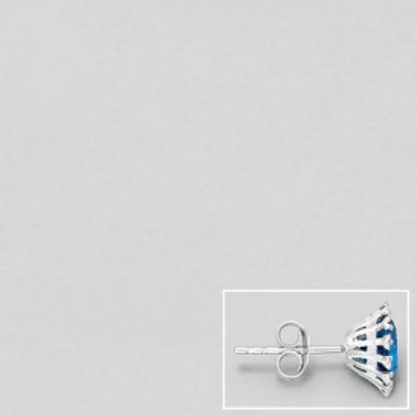 PREMIUM COLLECTION | Ursula -siniset hopeanapit kristalleilla