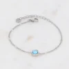Rannekoru, BOHM PARIS | Bracelet Amael Rhodium -aquamarine