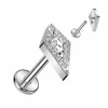 Rustokoru/traguskoru, Crystal Spear Top -titaaninen labret