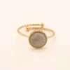 Sormus, BOHM PARIS | Bague Chloe -labradoriitti luonnonkivisormus