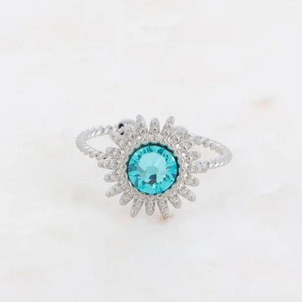 Sormus, BOHM PARIS | Bague Dao Rhodium -turqoise