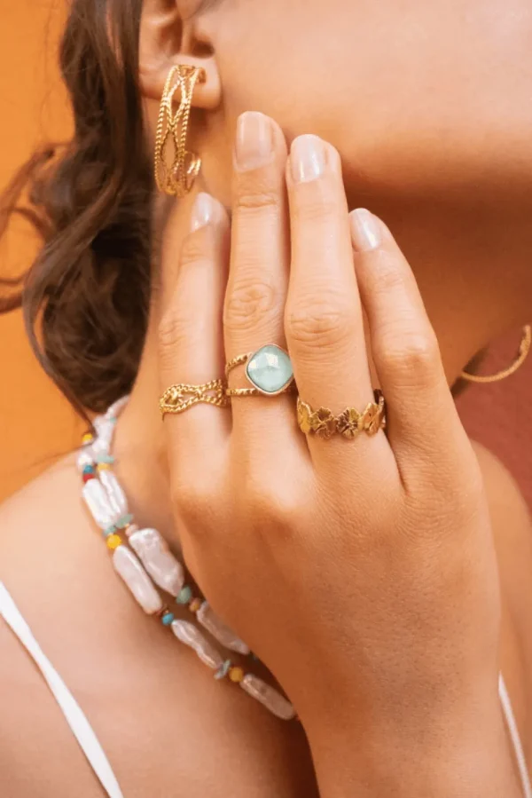 Sormus, BOHM PARIS | Bague Léa rhodium avec crystal royal blue