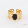 Sormus, BOHM PARIS | Bague Maillée -dorée avec onyx