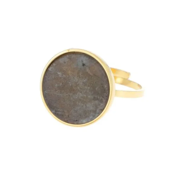 Sormus, BOHM PARIS | Bague Maxine -labradoriitti/kulta