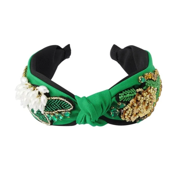 SUGAR SUGAR®, Spring Love Hairband -vihreä hiuspanta helmikoristeilla
