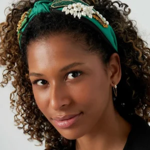 SUGAR SUGAR®, Spring Love Hairband -vihreä hiuspanta helmikoristeilla