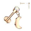Titaani rustokoru/traguskoru, Push In Dangly Moon in Rosegold AB