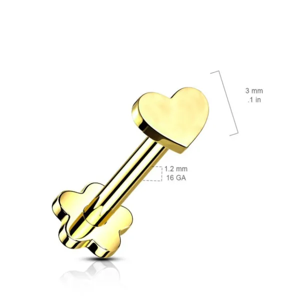 Titaani rustokoru/traguskoru, Push In Heart 2 in 1 -labret