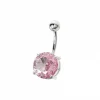 Titaaninen napakoru | Deluxe Cubic Zirconia (vaaleanpunainen)