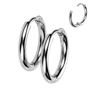 Titaaniset hopeanväriset renkaat, Titanium Hoops (kaksi kokoa)